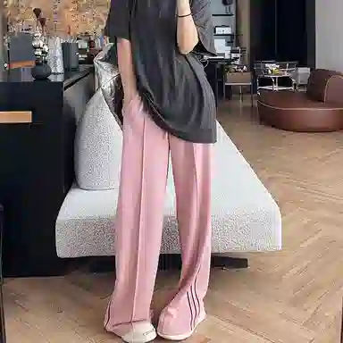 美洋 高腰纯色直筒休闲裤 女款