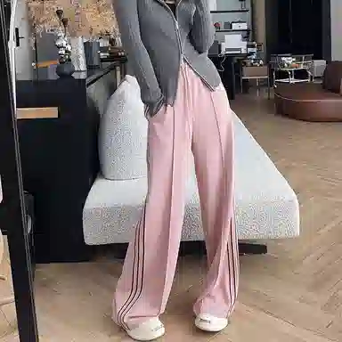 美洋 高腰纯色直筒休闲裤 女款