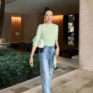 美洋 清泉薄荷羊绒混纺半高领针织衫 女款