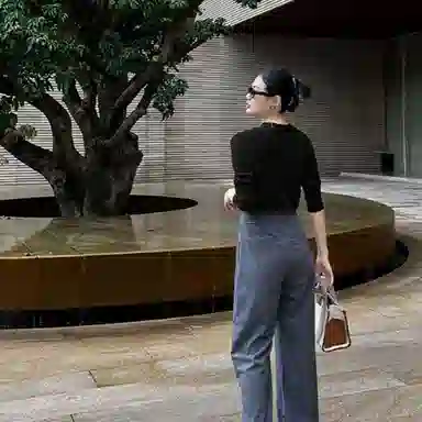 美洋 清泉薄荷羊绒混纺半高领针织衫 女款