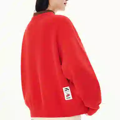 Anta x Kirsh Cherry Pullover Sweatshirt Red