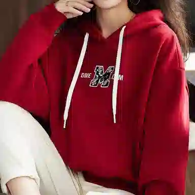 【dme】 新款秋季外套长袖卫衣 女款 中国红