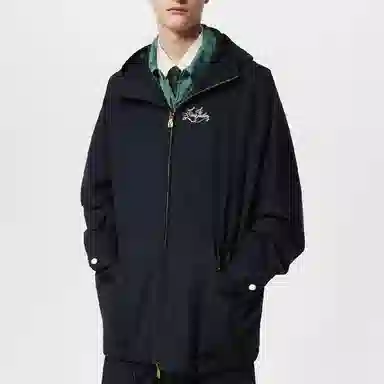 Louis Vuitton SS24 Logo Embroidered Parka Blue