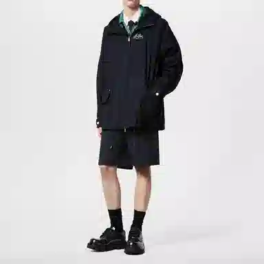 Louis Vuitton SS24 Logo Embroidered Parka Blue