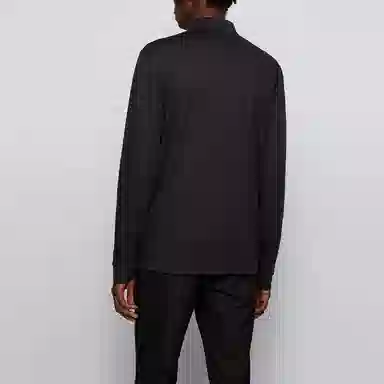 HUGO BOSS Long Sleeve Polo Black