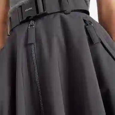 PRADA Technical Fabric Midi Skirt