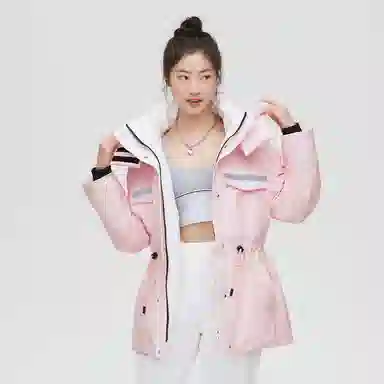 波司登 纯色工装连帽羽绒服 女款