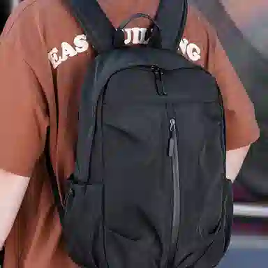 艾妮兔 情侣商务通勤办公休闲双肩包潮流简约电脑背包旅行包 牛津布 男女同款