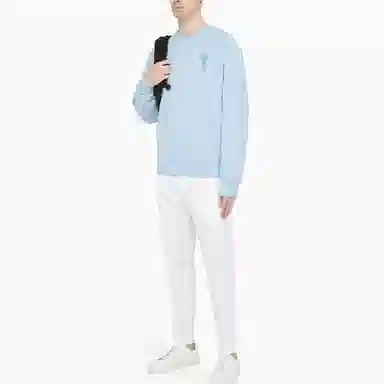 AMIPARIS Logo Embroidered Crewneck Sweatshirt