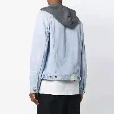 OFF-WHITE Denim Hooded Jacket