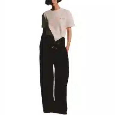 ZARA x AO YES SS25 High Waist Pleated Pants Black