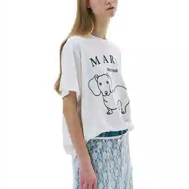 MARDI MERCREDI SS25 TSHIRT DDANJI CH.06_IVORY BLACK T