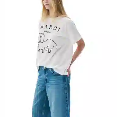 MARDI MERCREDI SS25 TSHIRT DDANJI CH.06_IVORY BLACK T