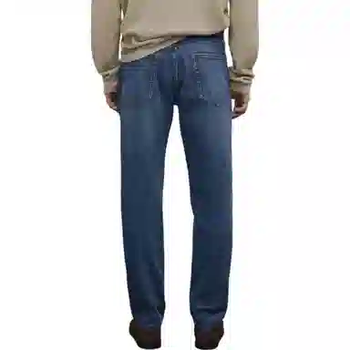 Massimo Dutti Mid-Rise Tapered Jeans Blue