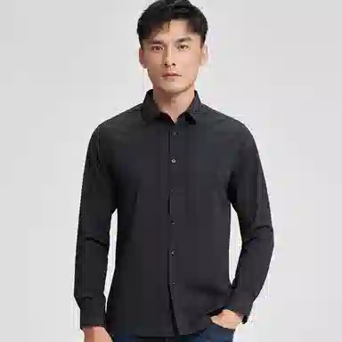 才子 复古印花条纹长袖衬衫 男款