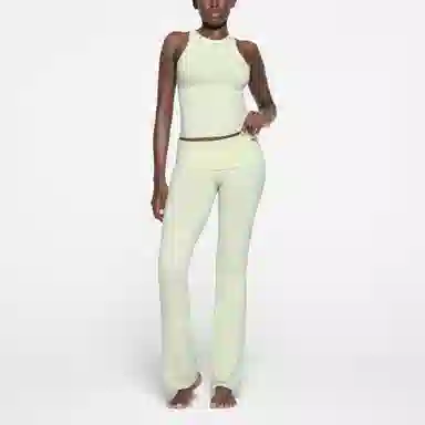 SKIMS Cotton Jersey Crew Neck Tank Pistachio