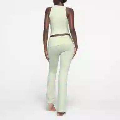 SKIMS Cotton Jersey Crew Neck Tank Pistachio