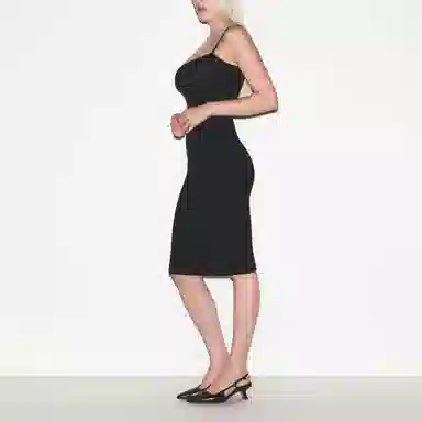 SKIMS SOFT LOUNGE MIDI SLIP DRESS