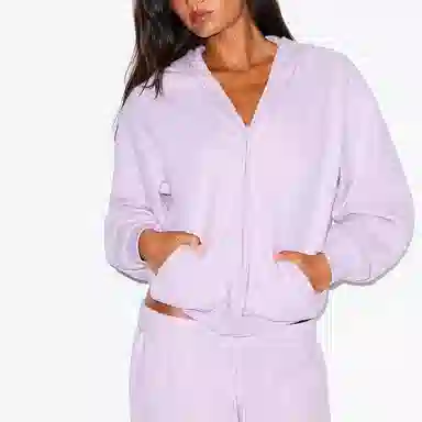 SKIMS Cotton Fleece Classic Zip Up Hoodie