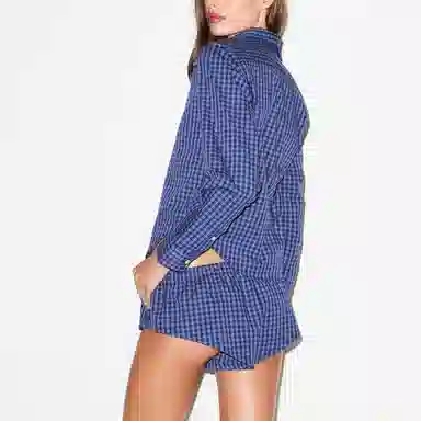 SKIMS FW25 COTTON POPLIN MICRO SHORT SLEEP SET