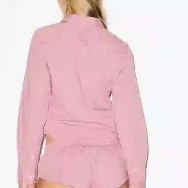 SKIMS FW25 COTTON POPLIN MICRO SHORT SLEEP SET