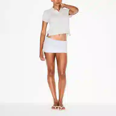 SKIMS FW25 WORN IN JERSEY POLO BABY TEE Polo