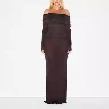 SKIMS SHEER MODAL OFF THE SHOULDER TOP FW25T