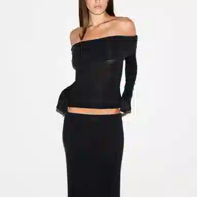 SKIMS SHEER MODAL OFF THE SHOULDER TOP FW25T