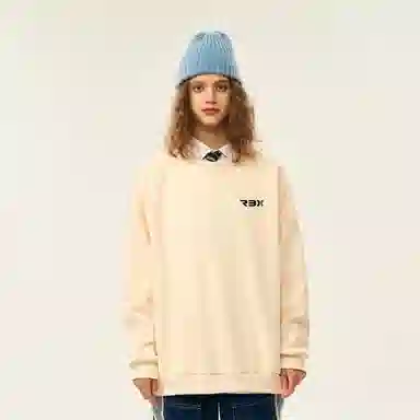 人本 印花图案简约户外逛街时尚宽松套头长袖圆领卫衣 男女同款