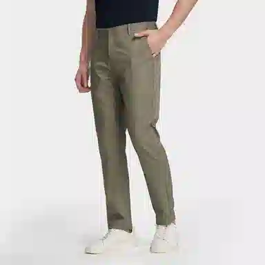 才子 时尚百搭简约纯色中腰直筒休闲裤 男款
