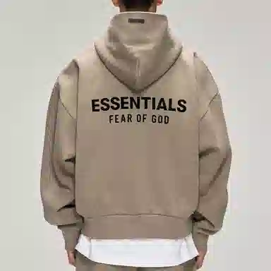 Fear of God Essentials SS25 Classic Full Zip-Up Hoodie Homestead Heather