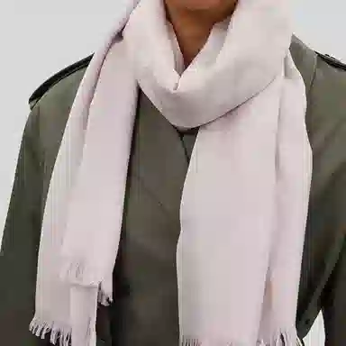 COACH Printed Silk Velvet Scarf Gray