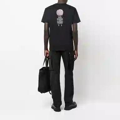 Stone Island FW22 Logo Print T-Shirt Black