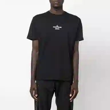 Stone Island FW22 Logo Print T-Shirt Black