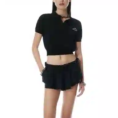 Alexander Wang Logo Polo Black