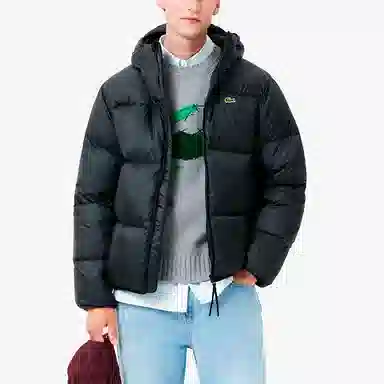 Lacoste Hooded Down Jacket Black