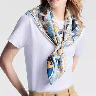 Louis Vuitton Silk Scarf Blue