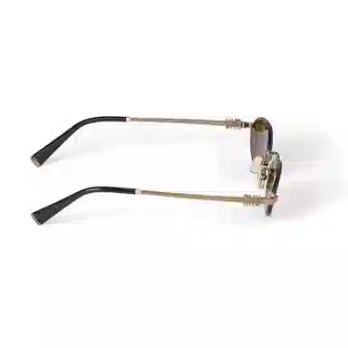 Miu Miu Oval Sunglasses Gold