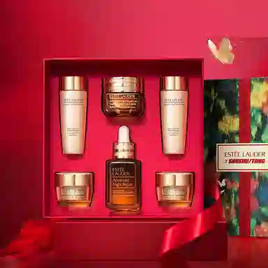 雅诗兰黛 限定小棕瓶眼霜精华护肤套装 紧致补水