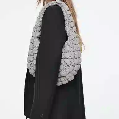 COS Quilted Mini Tote Bag Grey