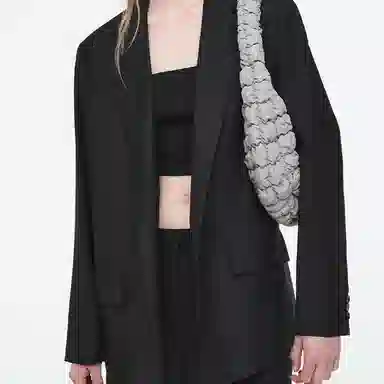 COS Quilted Mini Tote Bag Grey