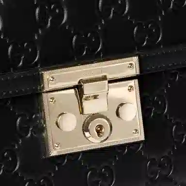 GUCCI Padlock Medium Shoulder Bag Black