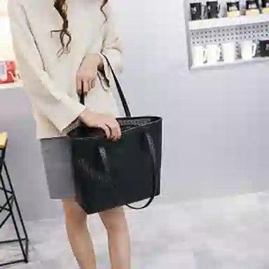 OUZIHUANG Tote Bag Black