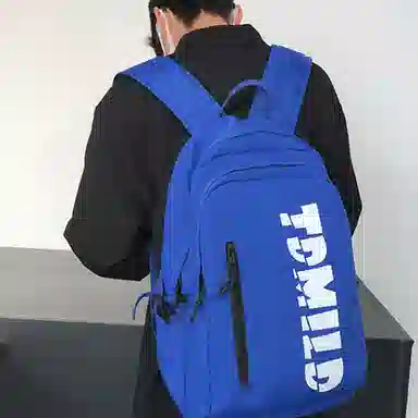 泰克森 潮流时尚大容量字母初高中学生 尼龙 男女同款情侣款 多色 中号 书包背包双肩包