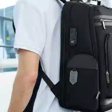 北极猎人旅行时尚背包大容量 尼龙拼超纤 男款 背包双肩包 多色 大号