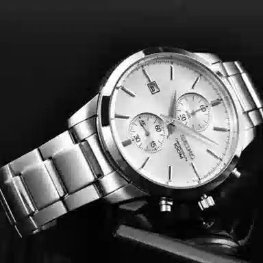 Seiko Chronograph 42.5mm White Dial