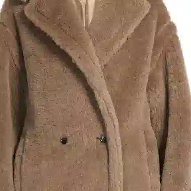 MaxMara Espero Short Teddy Bear Icon Coat In Alpaca And Wool