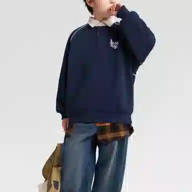 左西卫衣 字母加绒保暖防静电耐磨透气长袖 儿童款