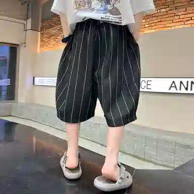 浪莎 宽松弹性舒适亲肤短裤 大童 黑色