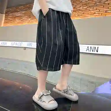 浪莎 宽松弹性舒适亲肤短裤 大童 黑色